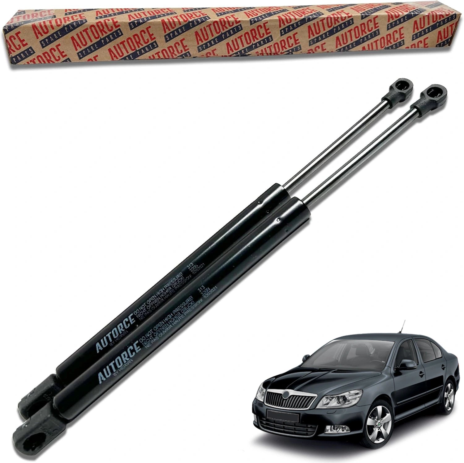 2 Pcs Rear Tailgate Boot Gas Struts For Skoda Octavia MK2 (2004 - 2013) 440 (N) 585 MM - 1Z5827550 | AUTORCE