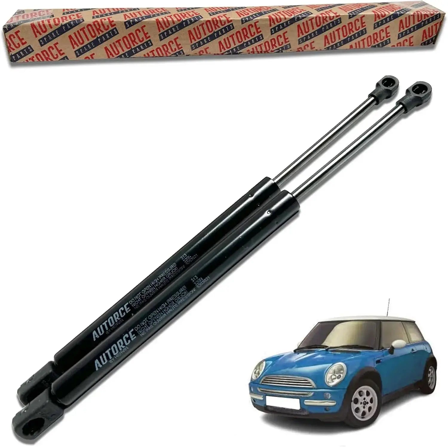 2 Pcs Rear Tailgate Boot Gas Struts For Mini Cooper (R50, R53) (2001 - 2006) 330 (N) 490 MM - 41626801258 | AUTORCE
