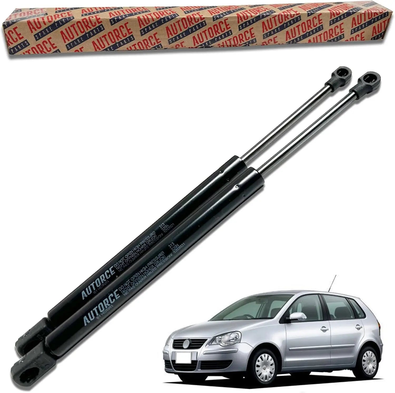 2 Pcs Rear Tailgate Boot Gas Struts For VW Polo IV Hatchback (9N) (2001-2009) 380 (N) 500 MM - 6Q6827550 | AUTORCE