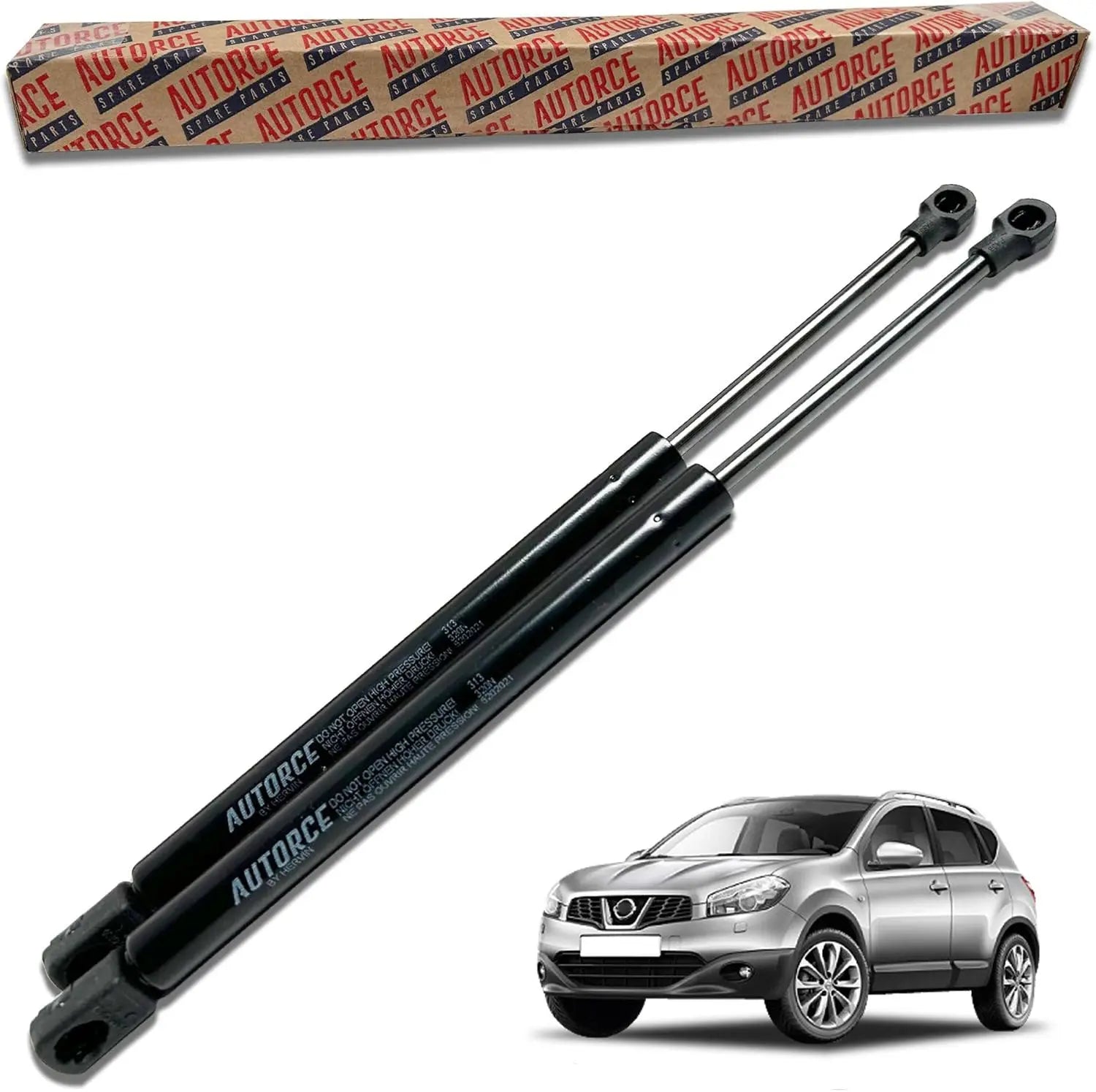 2 Pcs Rear Tailgate Boot Gas Struts For Nissan Qashqai +2 I (2007 - 2014) 375 (N) 502 MM - 90450EY10A | AUTORCE