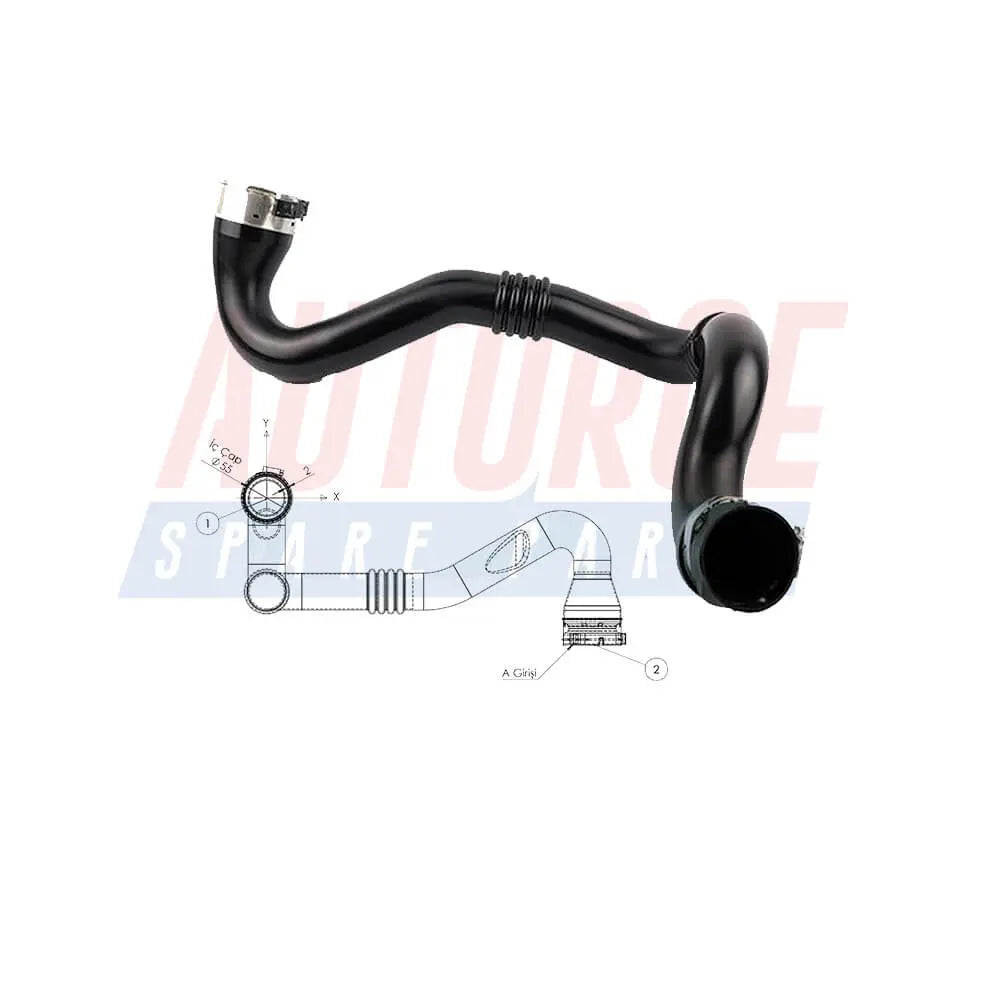 Intercooler Turbo Hose Pipe For Opel Movano B (X62) 2.3 CDTI (2010 - Onwards) 4420342, GM93167987, 4406516 | AUTORCE