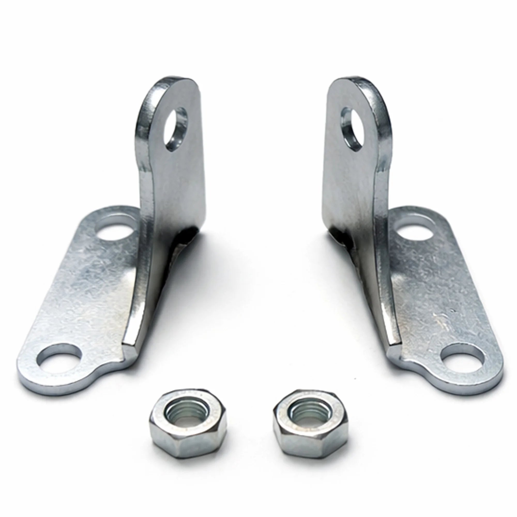 Heavy duty gas strut ball joint mounting brackets with locking nuts, compatible with M6 and M8 ball studs