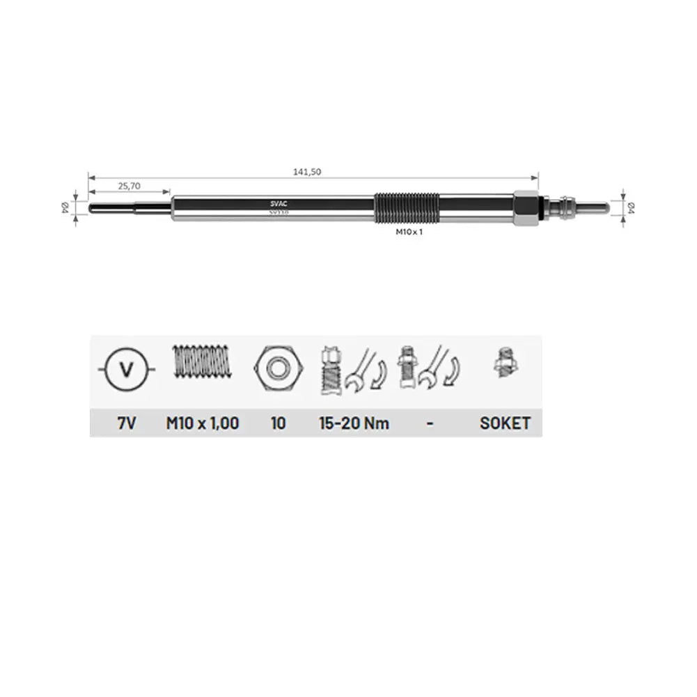 4 Pcs Heater Glow Plugs For Infiniti Ex, M, FX, QX70, QX50, Q70 (2010 - Onwards) 1106500Q0C, 1106500Q0B, 110655X00A | AUTORCE