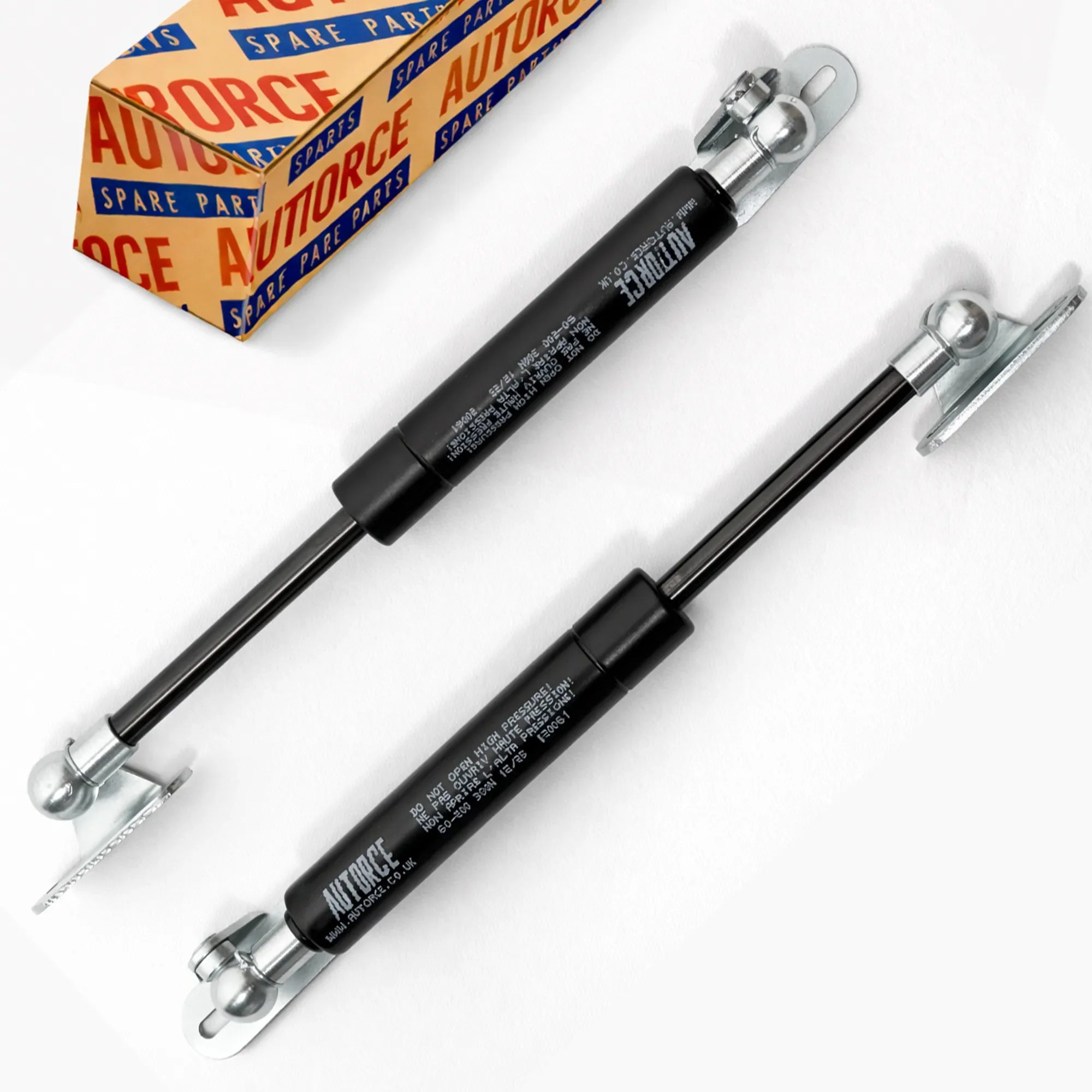 Tool box lid gas struts pair 500mm 400N with 4x L brackets