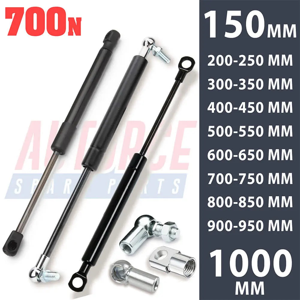 700N - Universal Gas Struts Springs 150-1000MM Multi Purpose - Ball, Eyelet, Ball Joint | AUTORCE