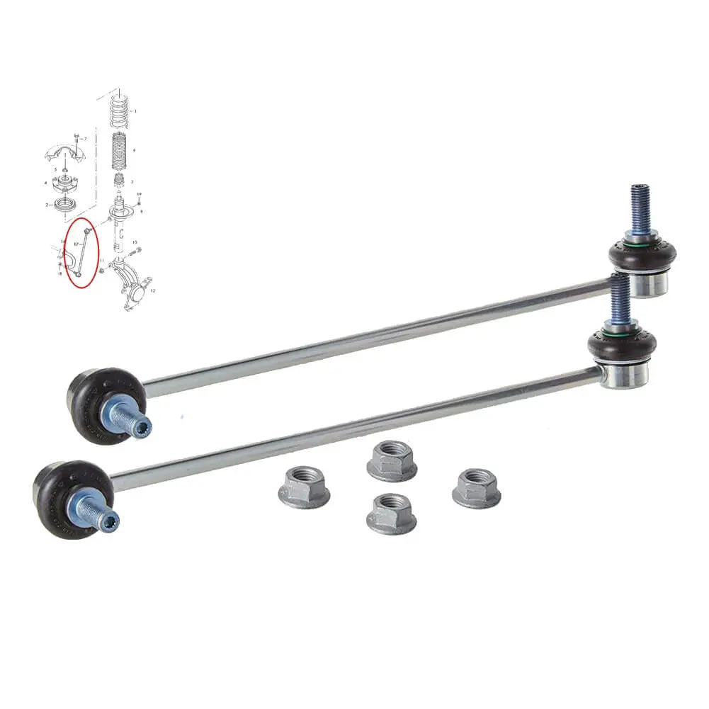 2 Pcs Front L/R Stabiliser Anti Roll Bar Drop Links For VW Beetle Caddy Golf Jetta Passat T-Roc Tiguan Touran - 1K0411315D | AUTORCE