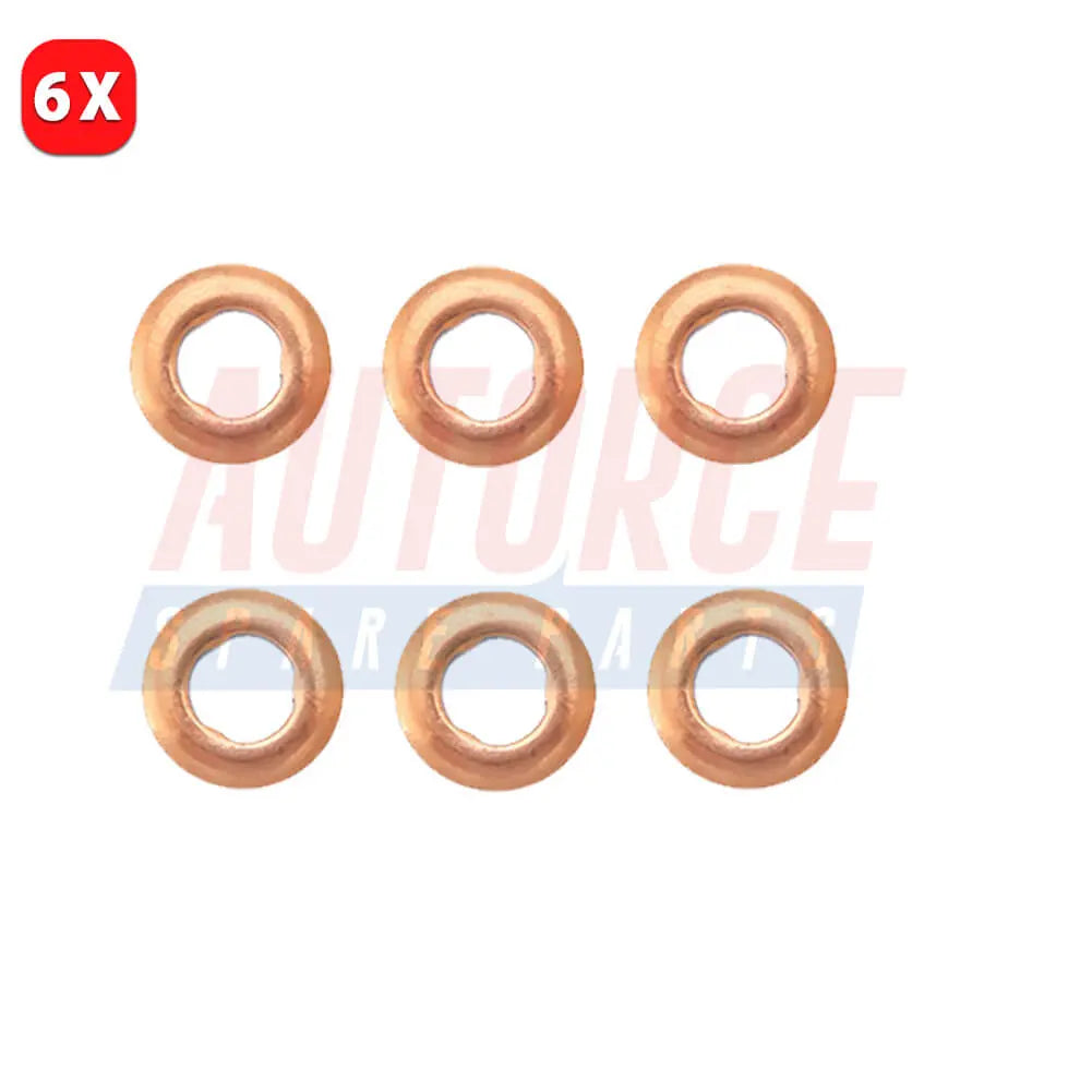 6 Pcs Fuel Injector Nozzle Copper Washer Seal For Mercedes Sprinter (B907) (B909) (B910) (B907, B910) (B910, B907) - 601 6110170060 | AUTORCE