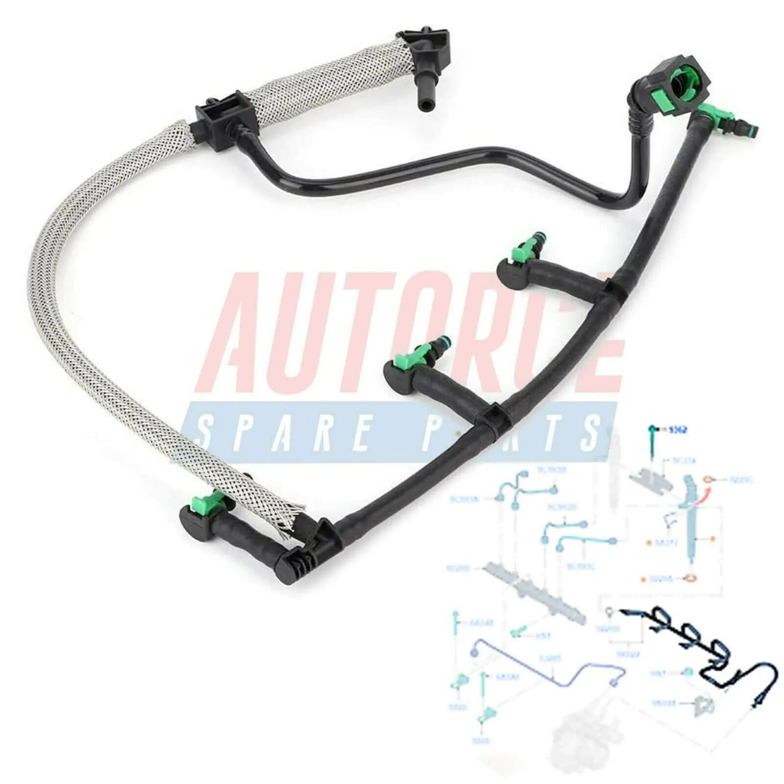 Injector Diesel Fuel Leak Off Pipe For Ford Transit Mk7 Mk8 Transit Custom Transit V363 (2.2 TDCi) BK3Q9K022AG | AUTORCE