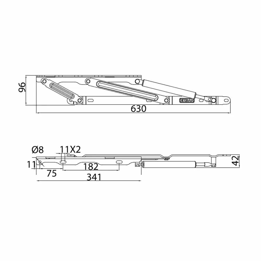 2X Ottoman Bed Lift Up Mechanism and Gas Spring Strut 600N, 800N, 1000N, 1200N