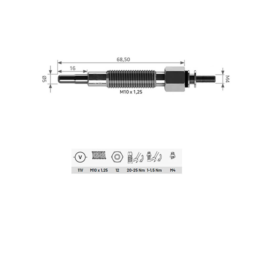  11065D9702, Glow Plugs