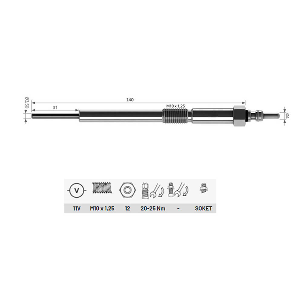 Heater Glow Plugs For Honda, 12291RBDE01