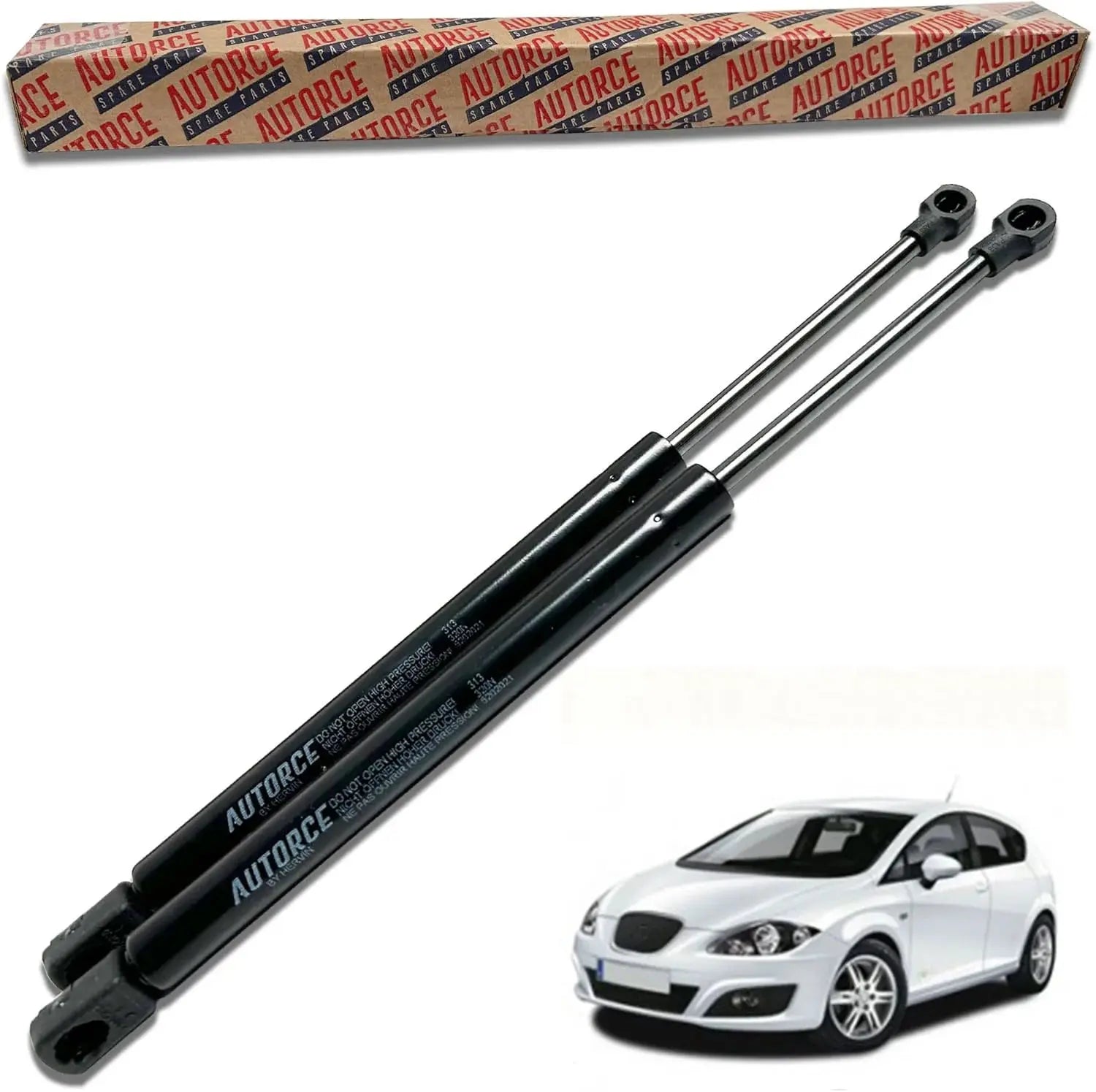 2 Pcs Rear Tailgate Boot Gas Struts For Seat Leon MK2 Hatchback 1P1 (2005 - 2012) 320 (N) 500 MM - 1P0827550, 1P9827550 | AUTORCE