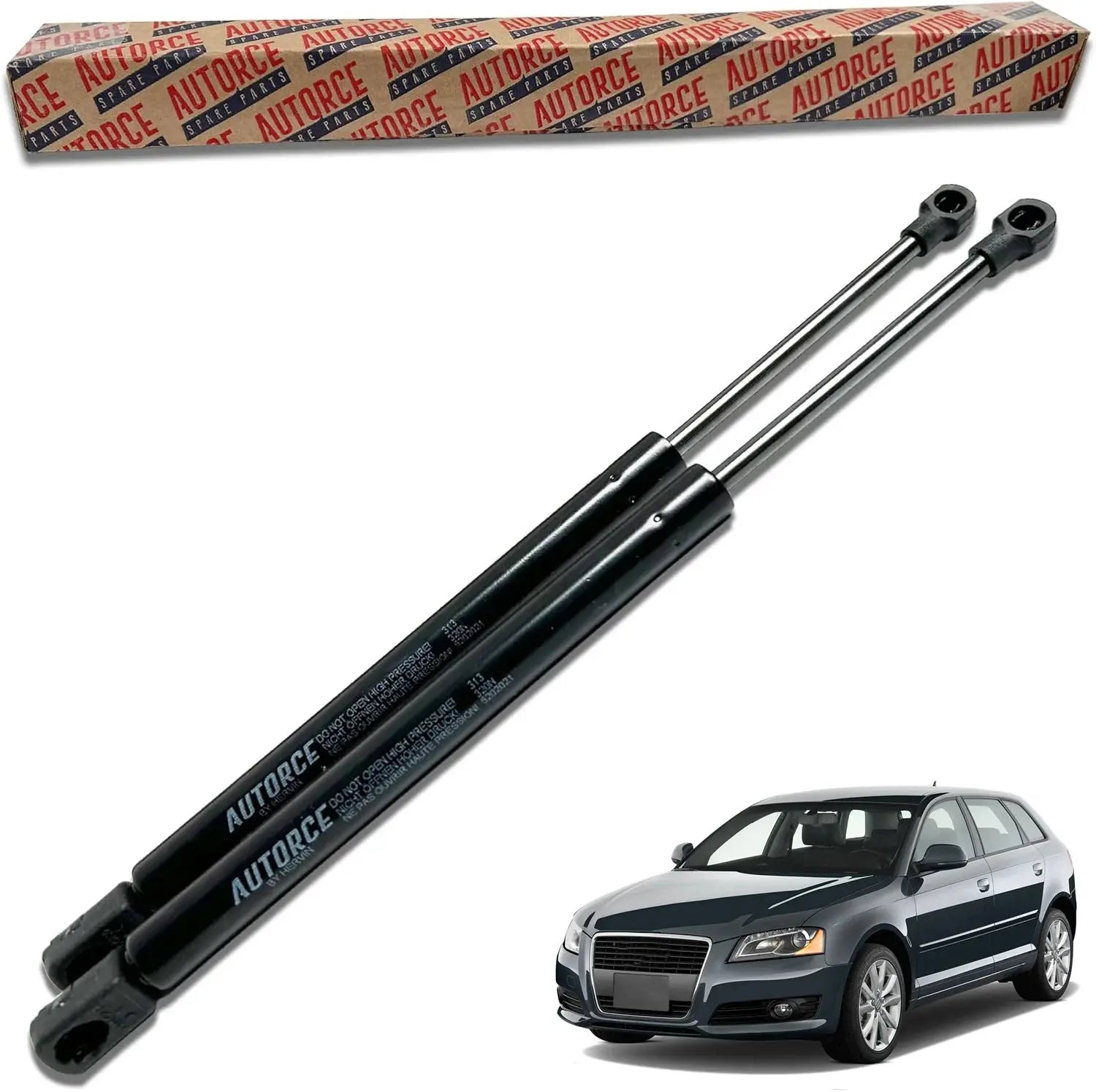 2 Pcs Rear Tailgate Boot Gas Struts For Audi A3 Hatchback (2003 - 2012) 490 (N) 475 MM - 8P3827552A | AUTORCE