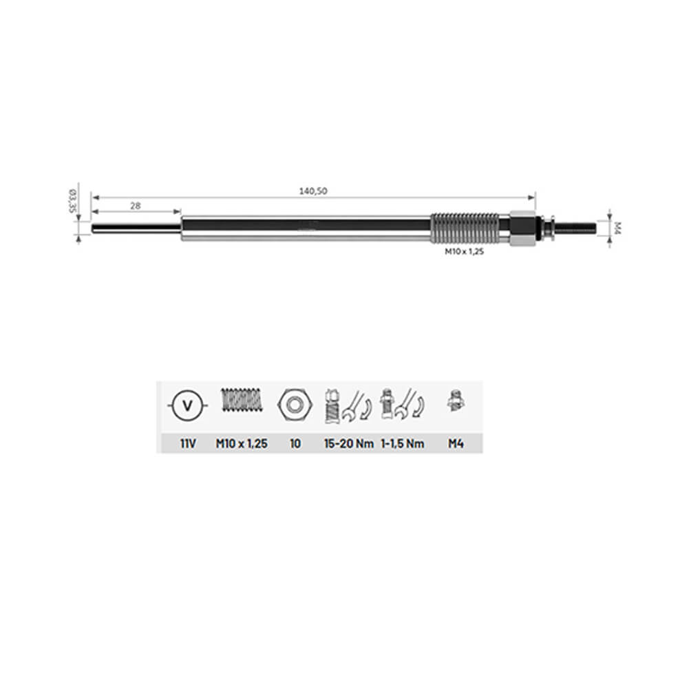 Glow Plugs For Toyota, 198500R010