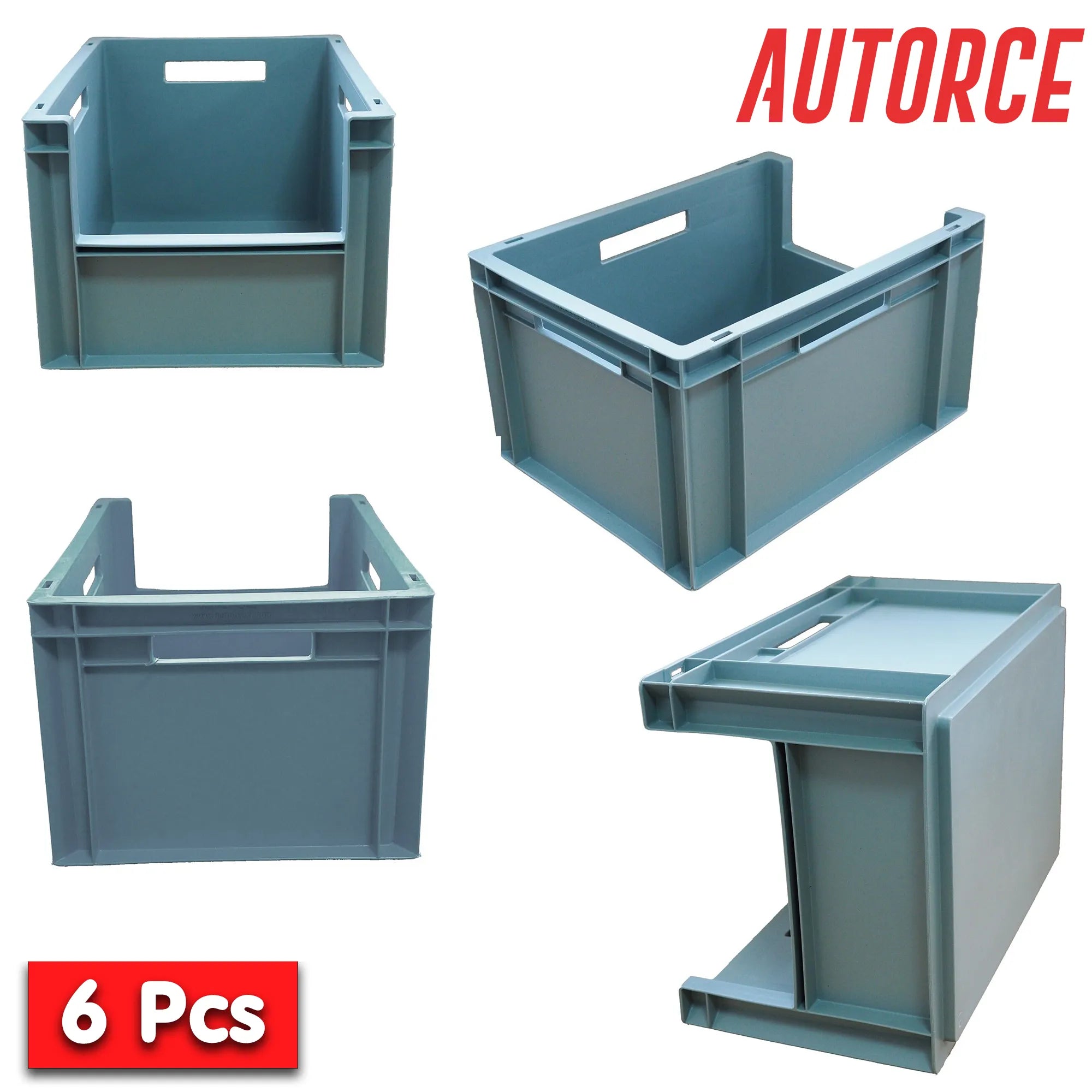20 Litre Open Front Industrial Storage Box (300x400x230mm) Grey | AUTORCE