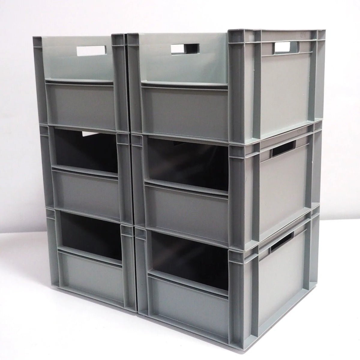 Open Fronted Rectangular Storage 20L Open Front Storage Box Grey (300x400x230mm) Easy Access Industrial