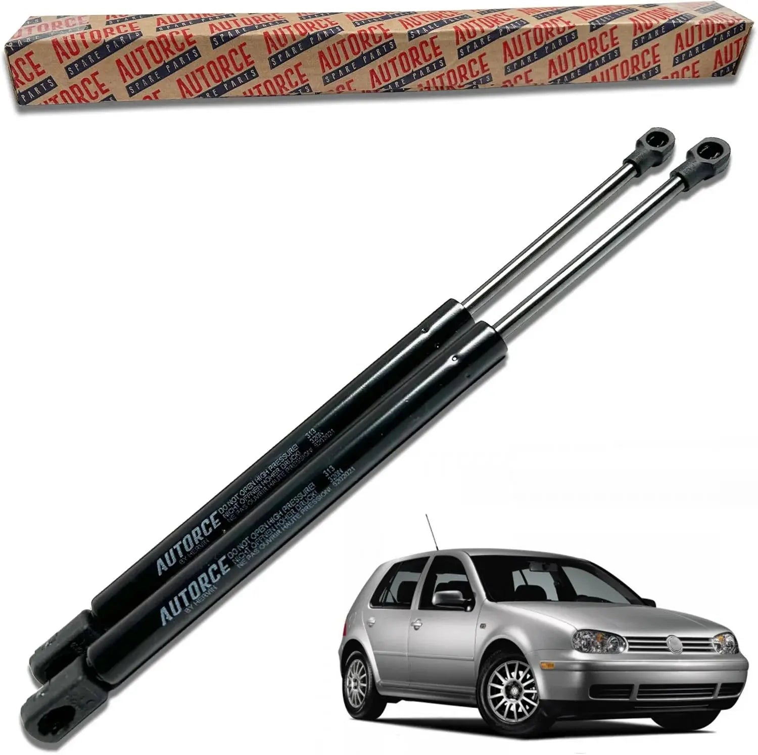 2 Pcs Front Bonnet Hood Gas Struts Springs For VW Golf MK4 (1J1) (1997 - 2006) System 350 (N) 500 - MM - 8L0823359 | AUTORCE