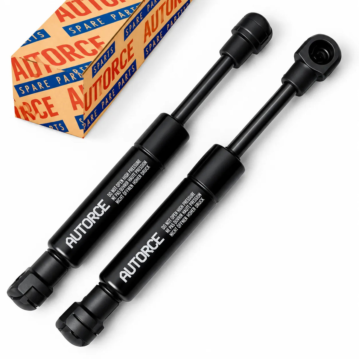 AUTORCE 500N M6 Plastic Ball Gas Strut Pair with 550mm Open Length and 235mm Stroke