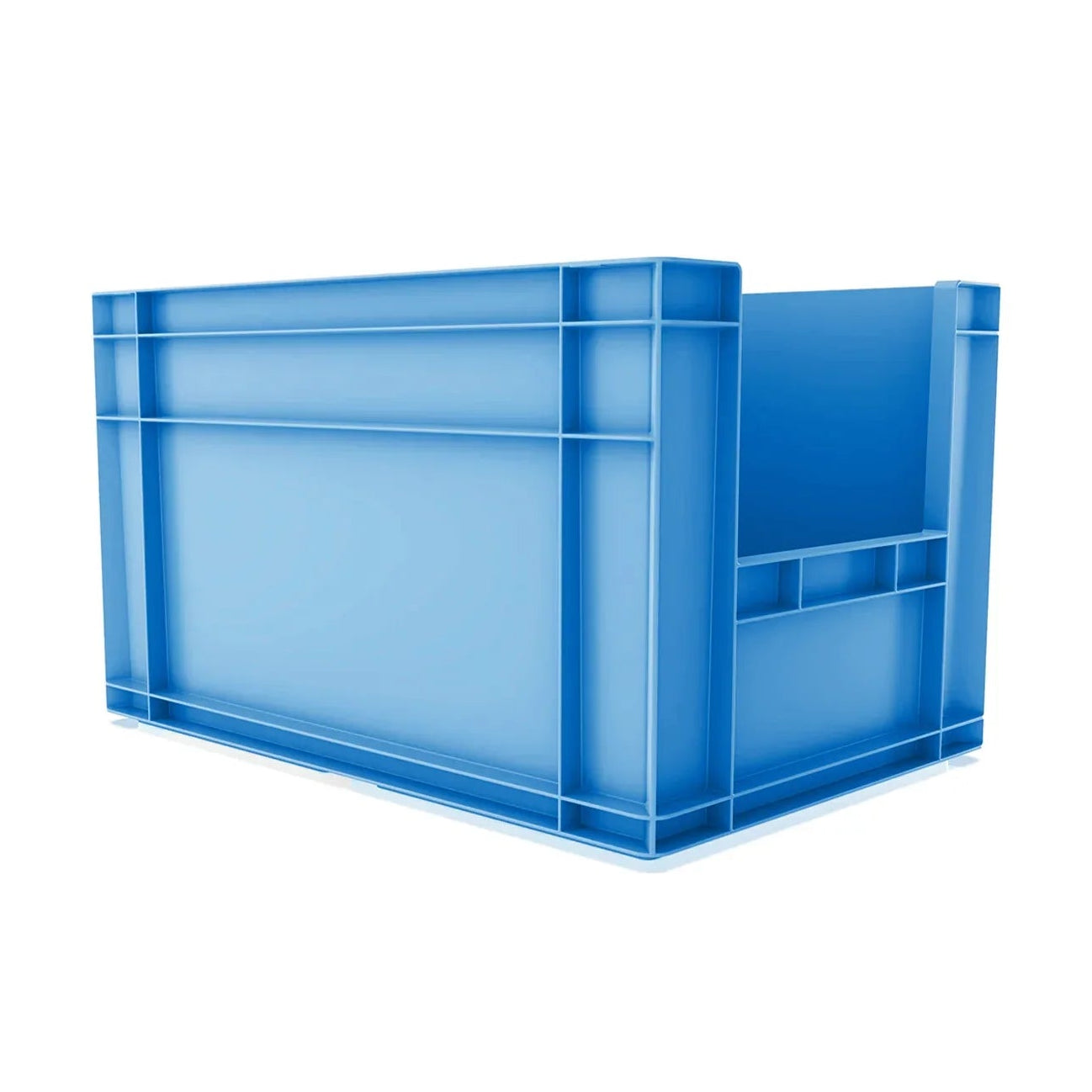 66 Litre Open Front Plastic Storage Box (400x600x340mm) Blue | AUTORCE
