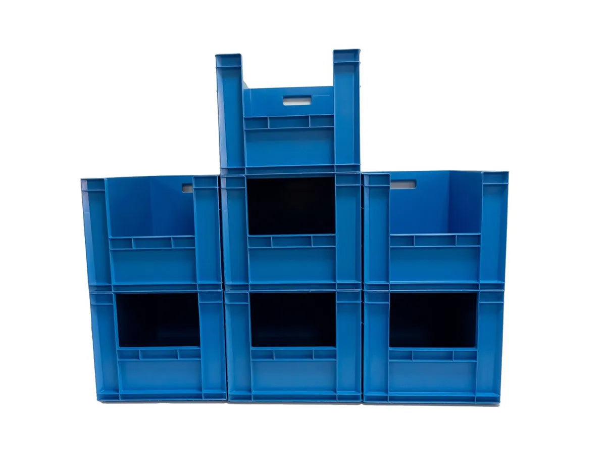 66 Litre Open Front Plastic Storage Box (400x600x340mm) Blue | AUTORCE