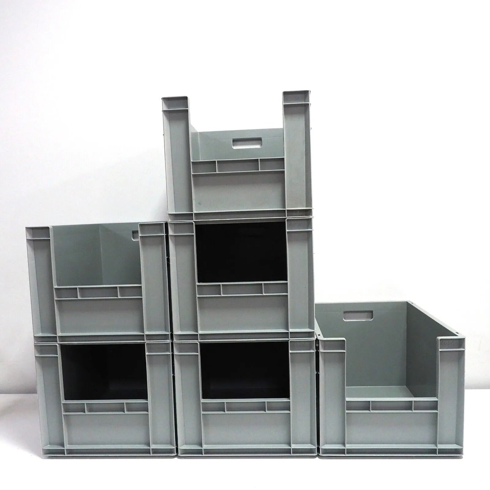 66 Litre Open Front Plastic Storage Box (400x600x340mm) Grey | AUTORCE