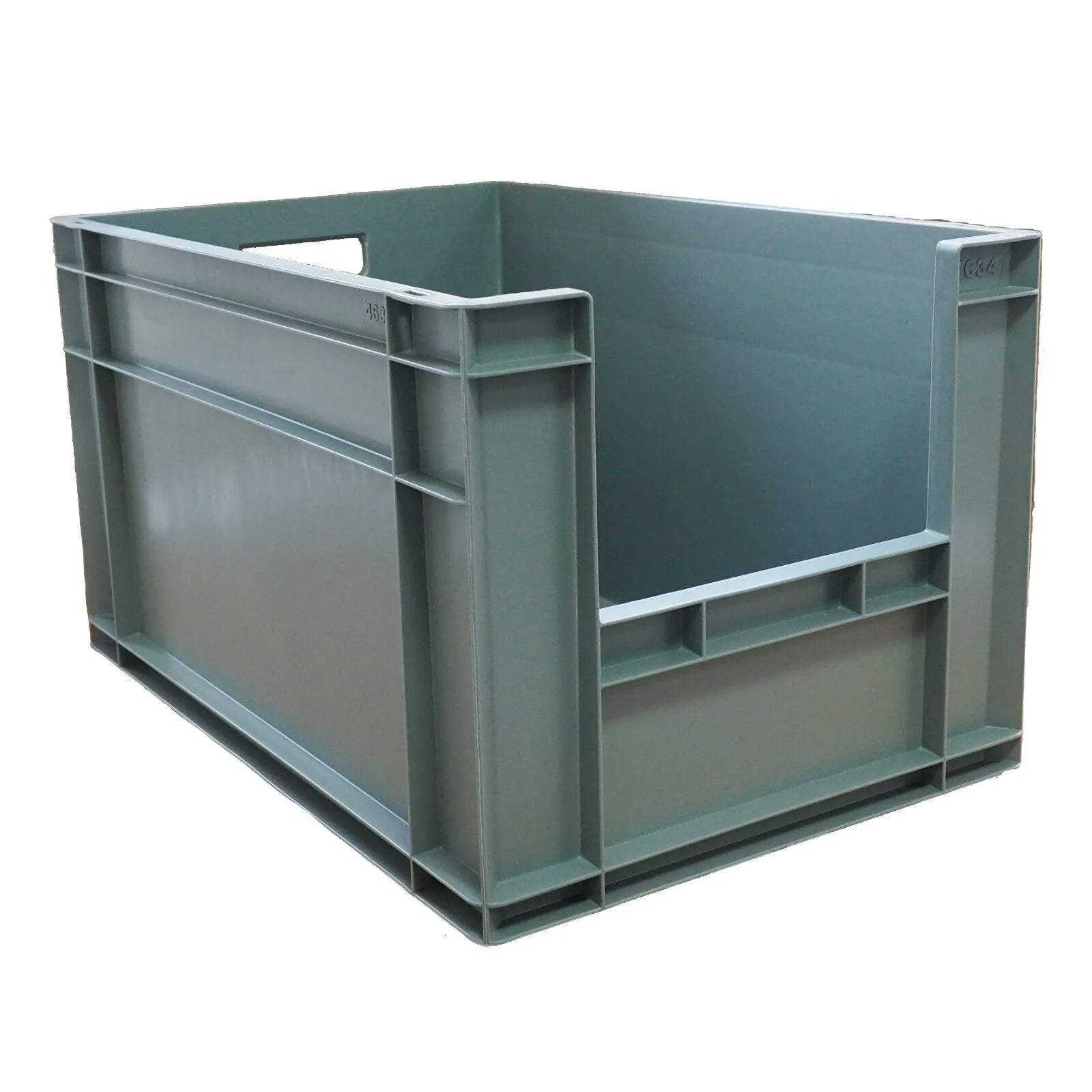 66 Litre Open Front Plastic Storage Box (400x600x340mm) Grey | AUTORCE