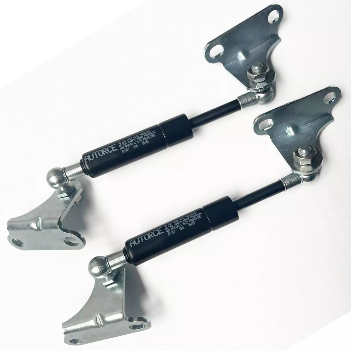 700N Gas Strut Pair With 4x Brackets – M6 Ball Joint Heads | 500mm Open Length | 210mm Stroke | Heavy Duty Lift Support (Set of 2) | AUTORCE