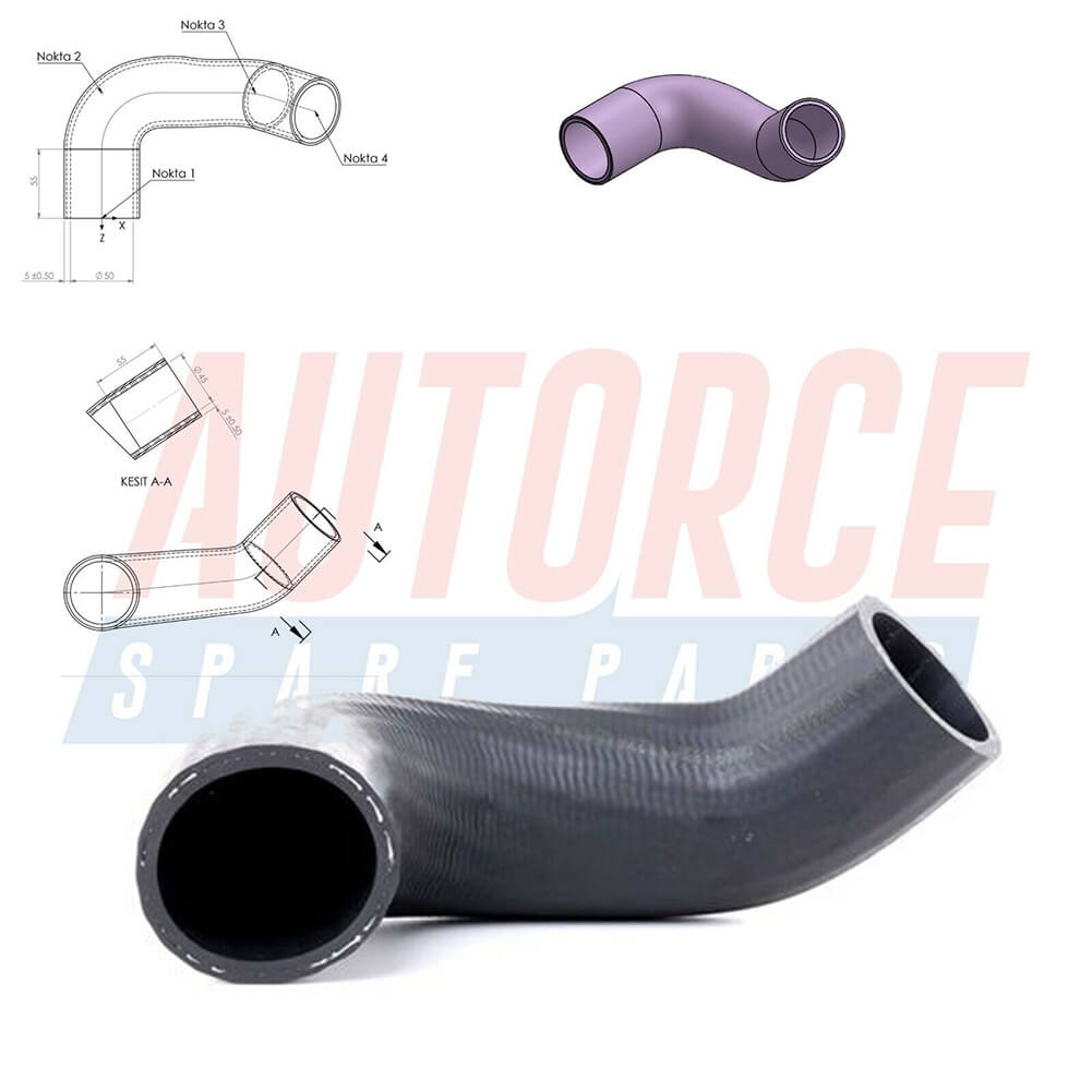 5050743, 7T169F796BG Media 1 of 2 Intercooler Charger Intake Turbo Hose Pipe