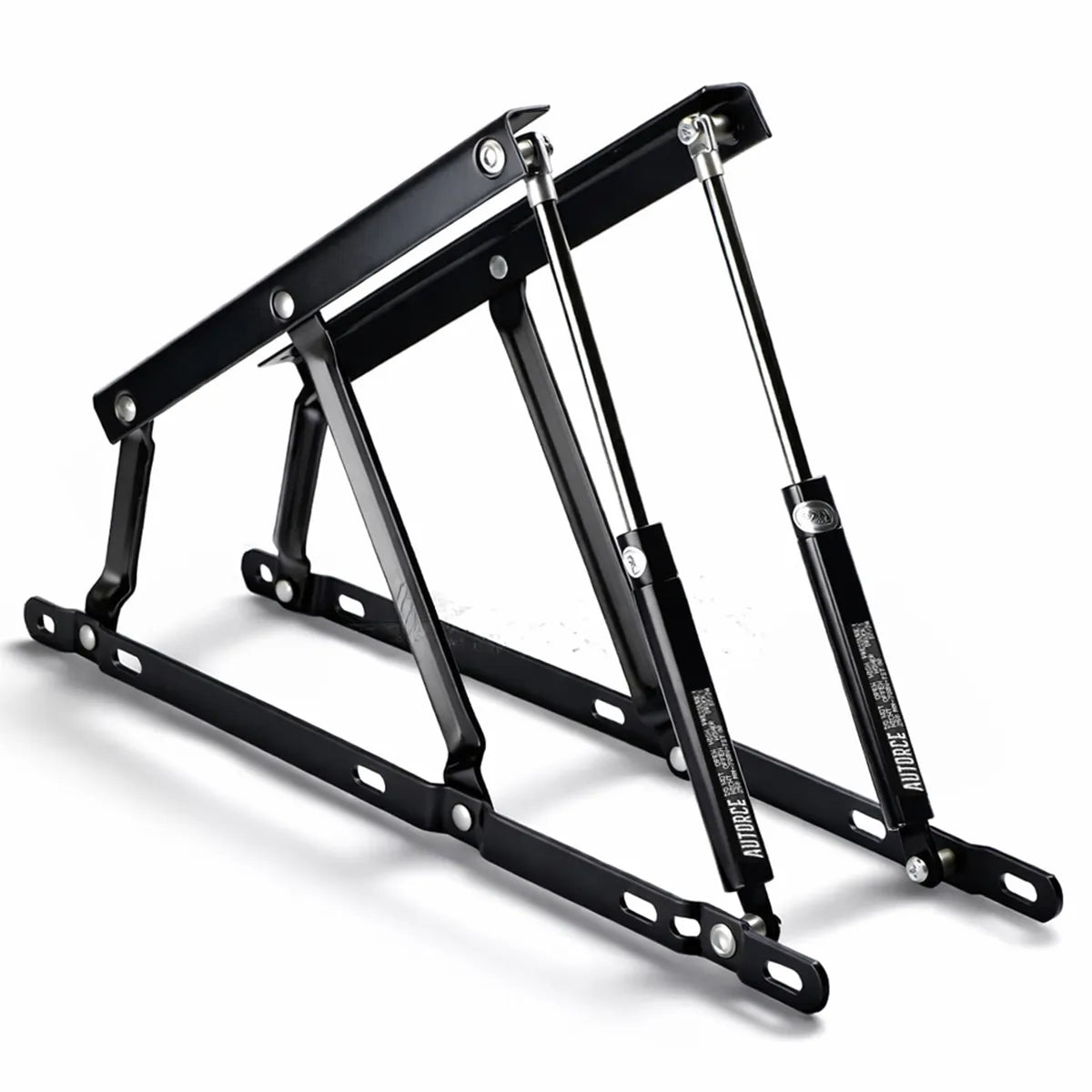 800N gas strut pair for ottoman and storage beds - heavy-duty lift support with eyelet fittings