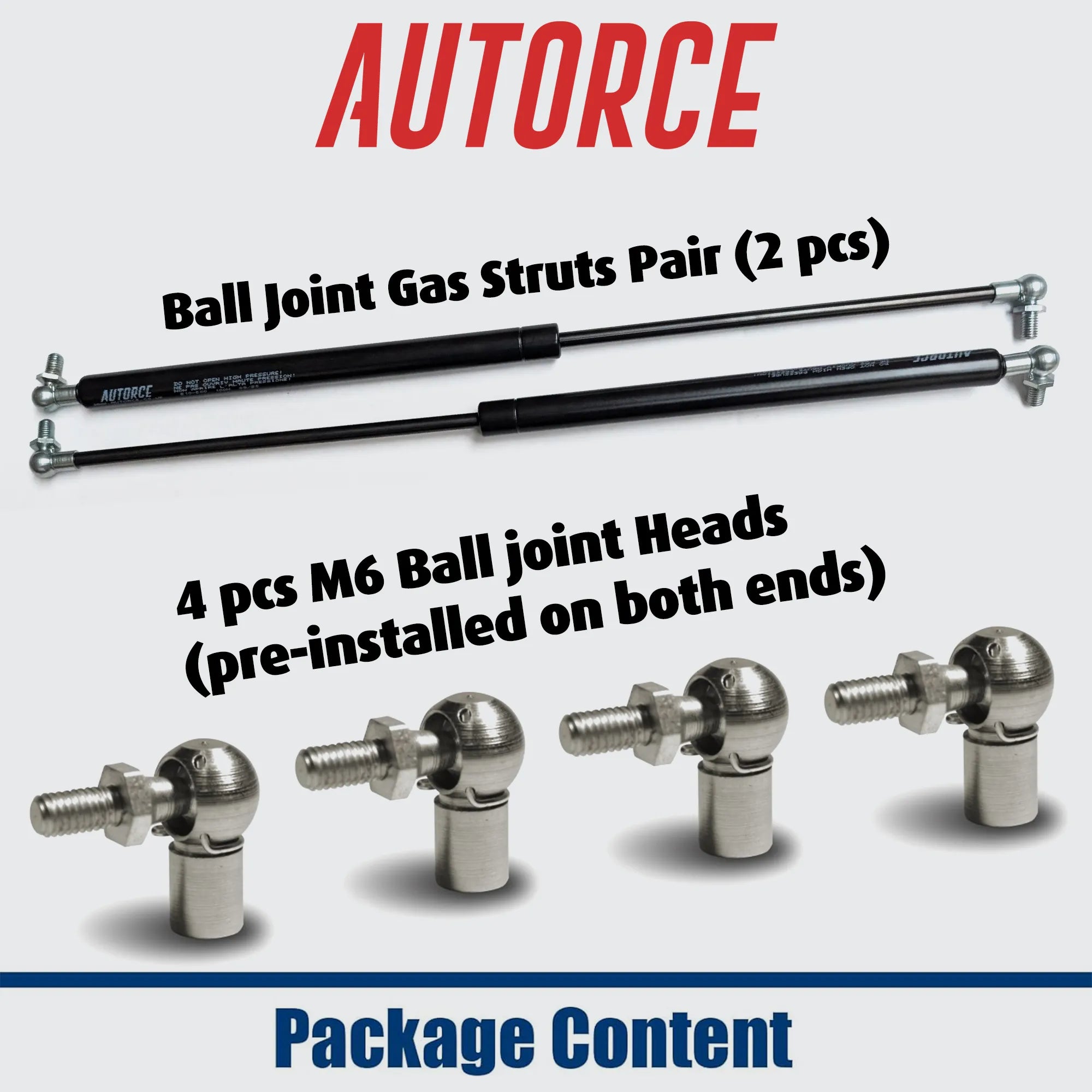 AUTORCE gas spring extended length 500mm with 200N lifting force