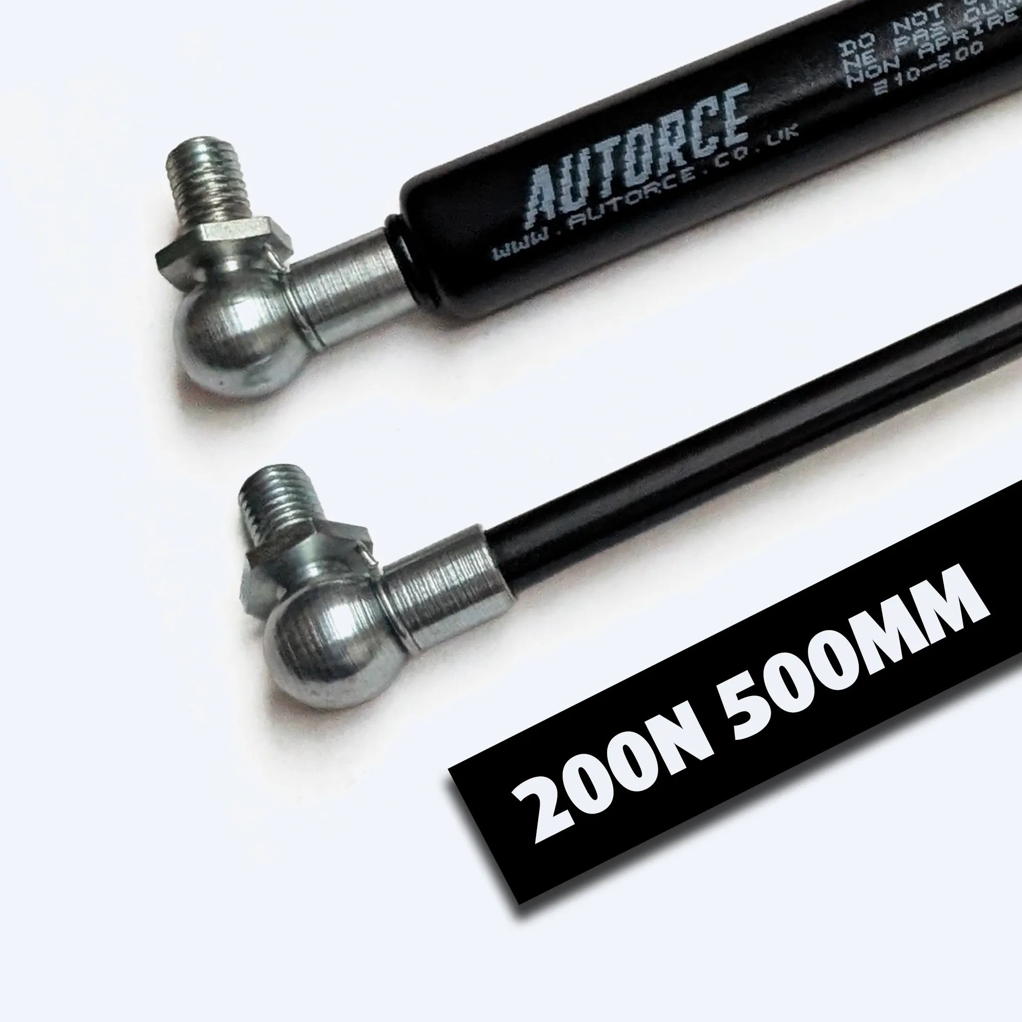 Close-up view of M6 ball joint ends on AUTORCE 200N gas strut for easy installation
