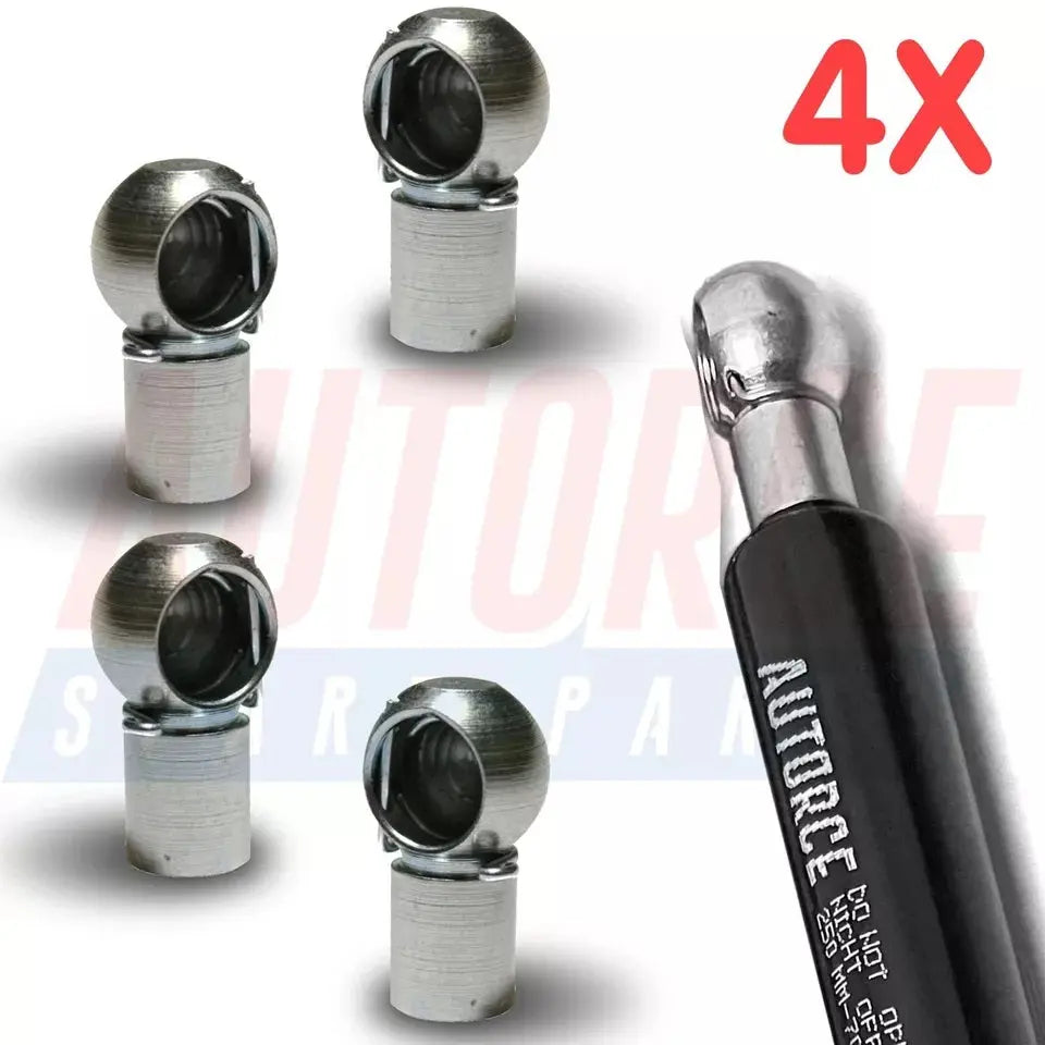 4 Piece Set of M6 M8 M10 Ball Heads for Gas Struts End Fittings, Boot Bonnet or Universal Gas Lift Ball Heads