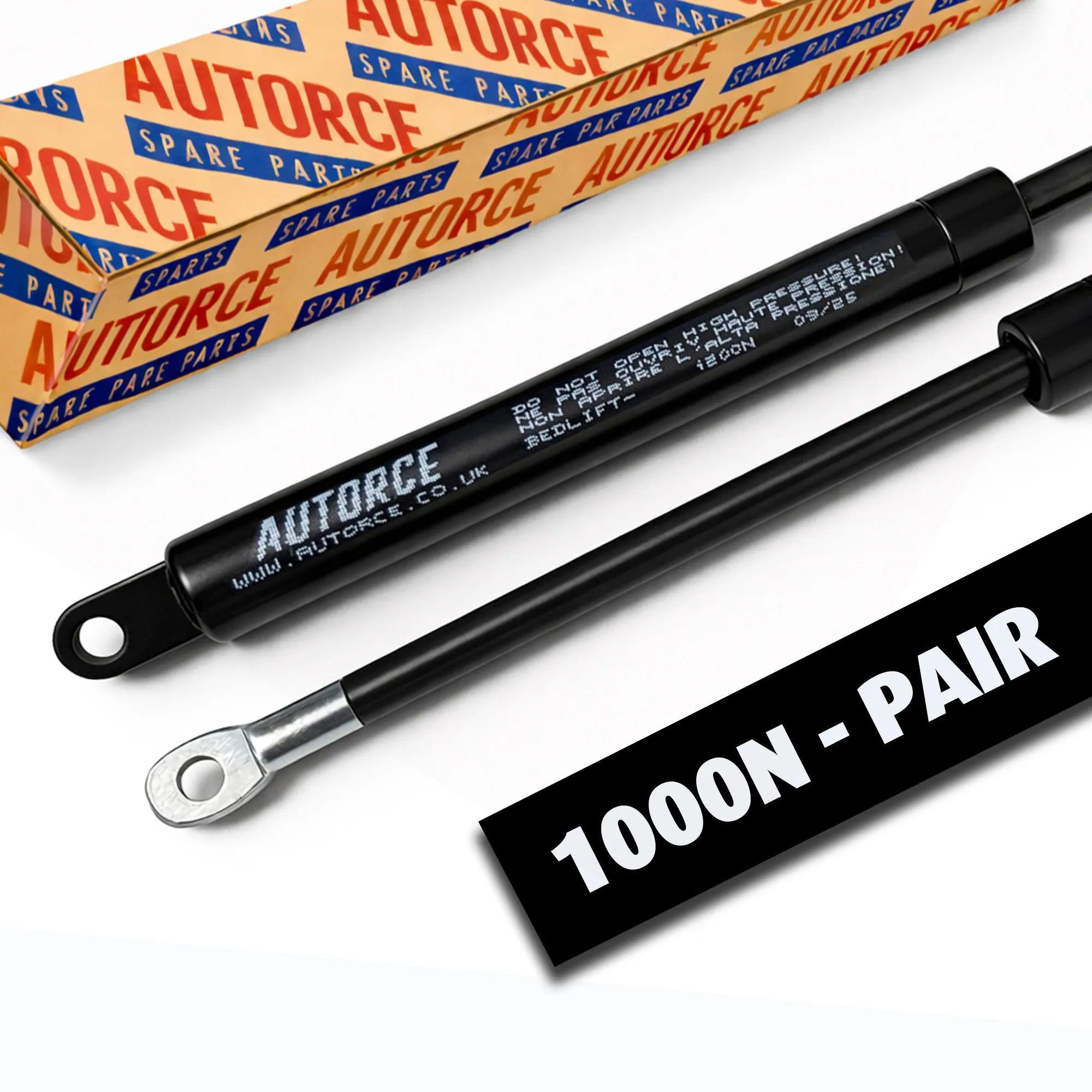 M8 eyelet fitting on 1000N bed gas strut with 360-degree articulation for king size beds