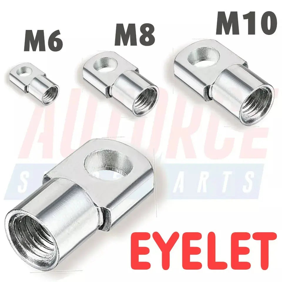 4 Piece Set of M6 M8 M10 Eyelet Heads for Gas Struts End Fittings Eyelet Boot Bonnet or Universal Gas Lift Heads