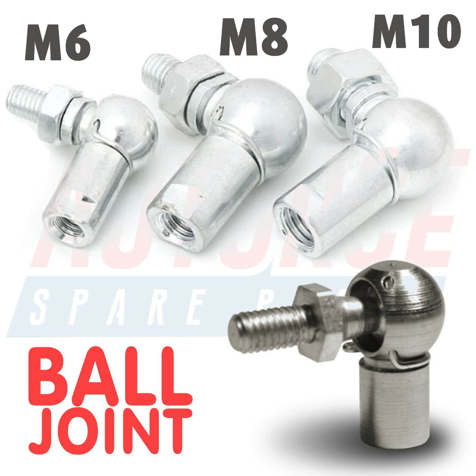 Ball Joint Eyelet Ball Female End Fittings M6 M8 M10 Universal Gas Struts Heads