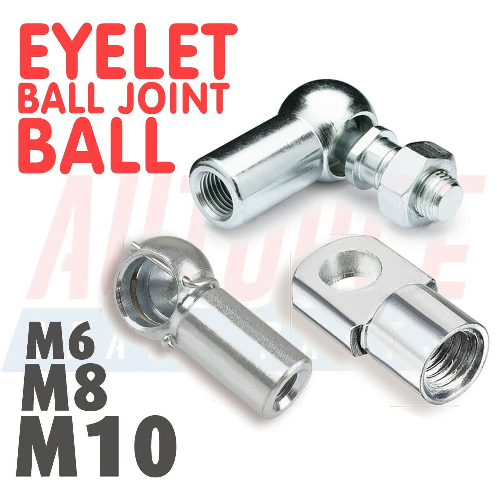 Ball Joint Eyelet Ball Female End Fittings M6 M8 M10 Universal Gas Struts Heads