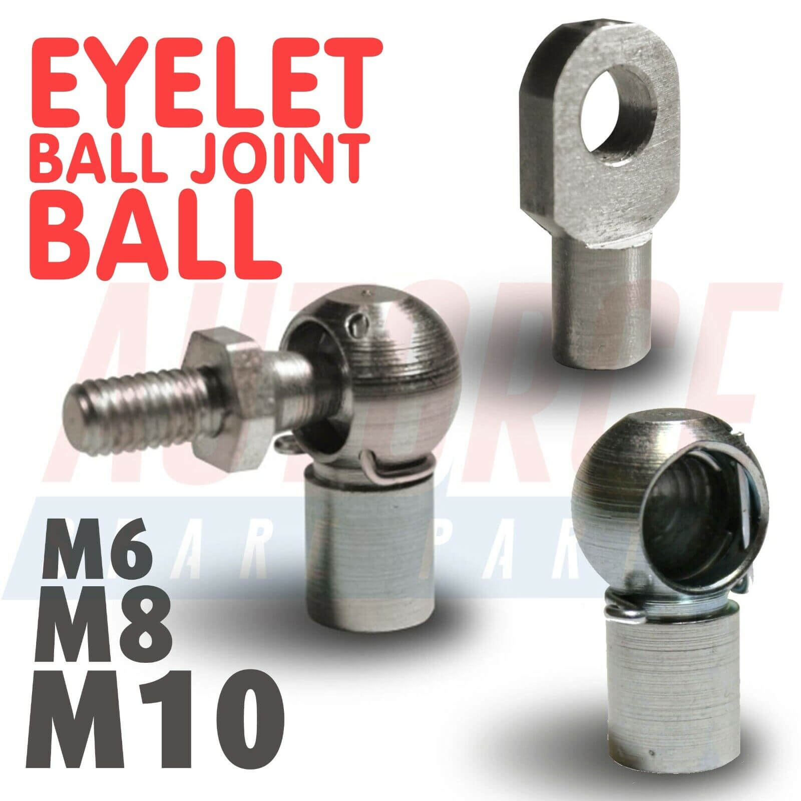 Ball Joint Eyelet Ball Female End Fittings M6 M8 M10 Universal Gas Struts Heads