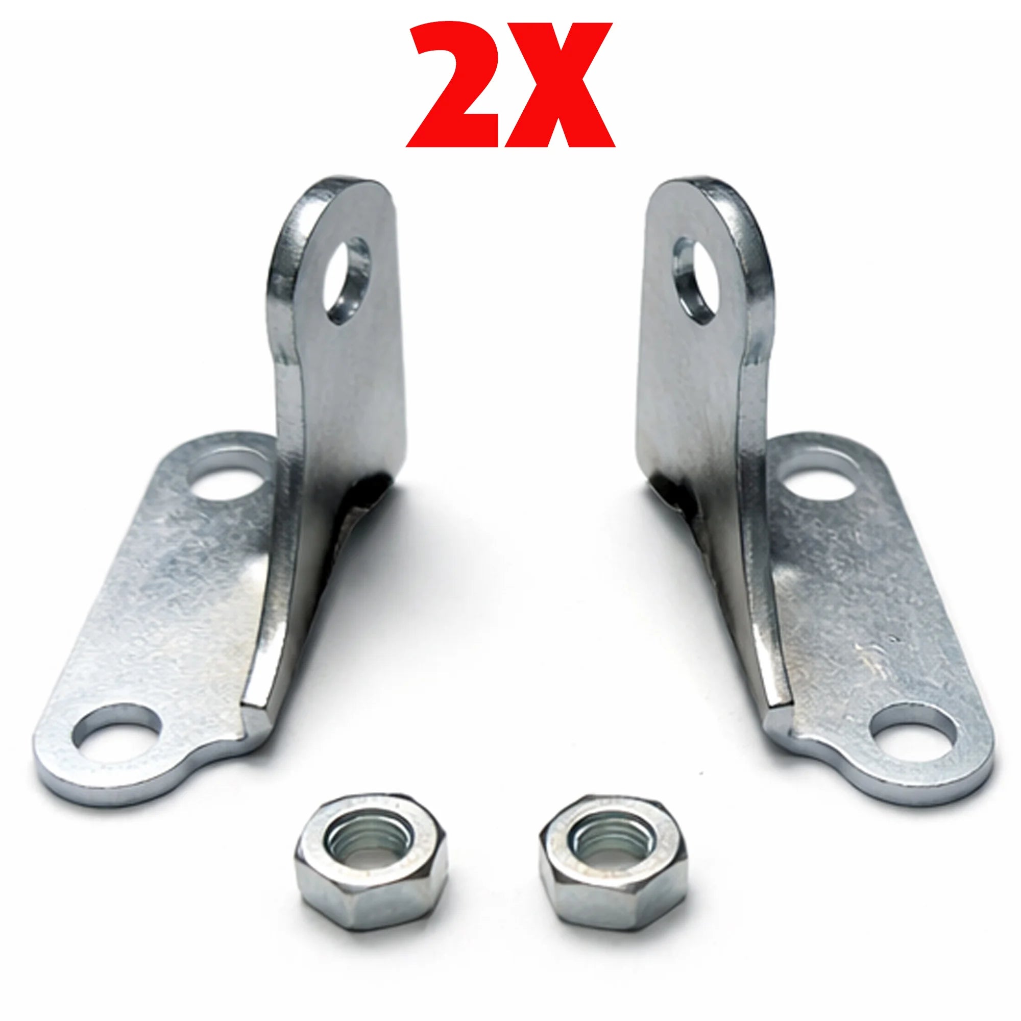 Heavy duty gas strut ball joint mounting brackets with locking nuts, 2 pack