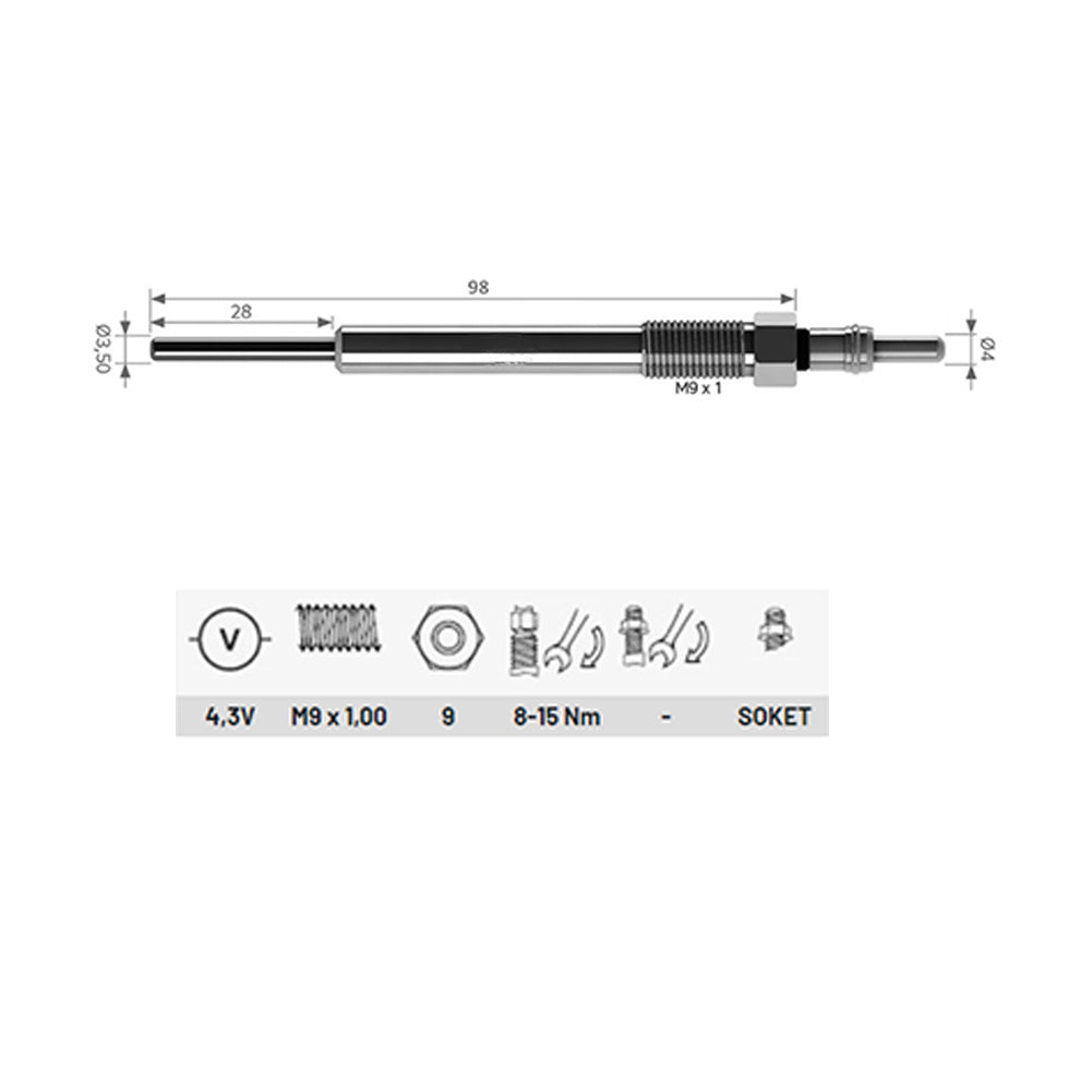  Heater Glow Plugs For PEUGEOT 5960L4, 1826357