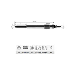 59627F, 9623638380 Heater Glow Plugs For FIAT 