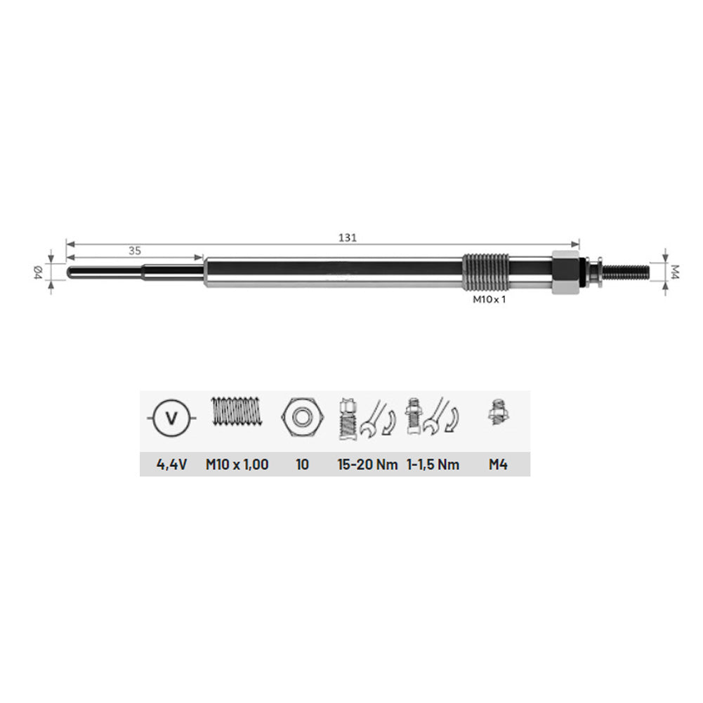 1717631, 9675680980 Heater Glow Plugs For PEUGEOT 