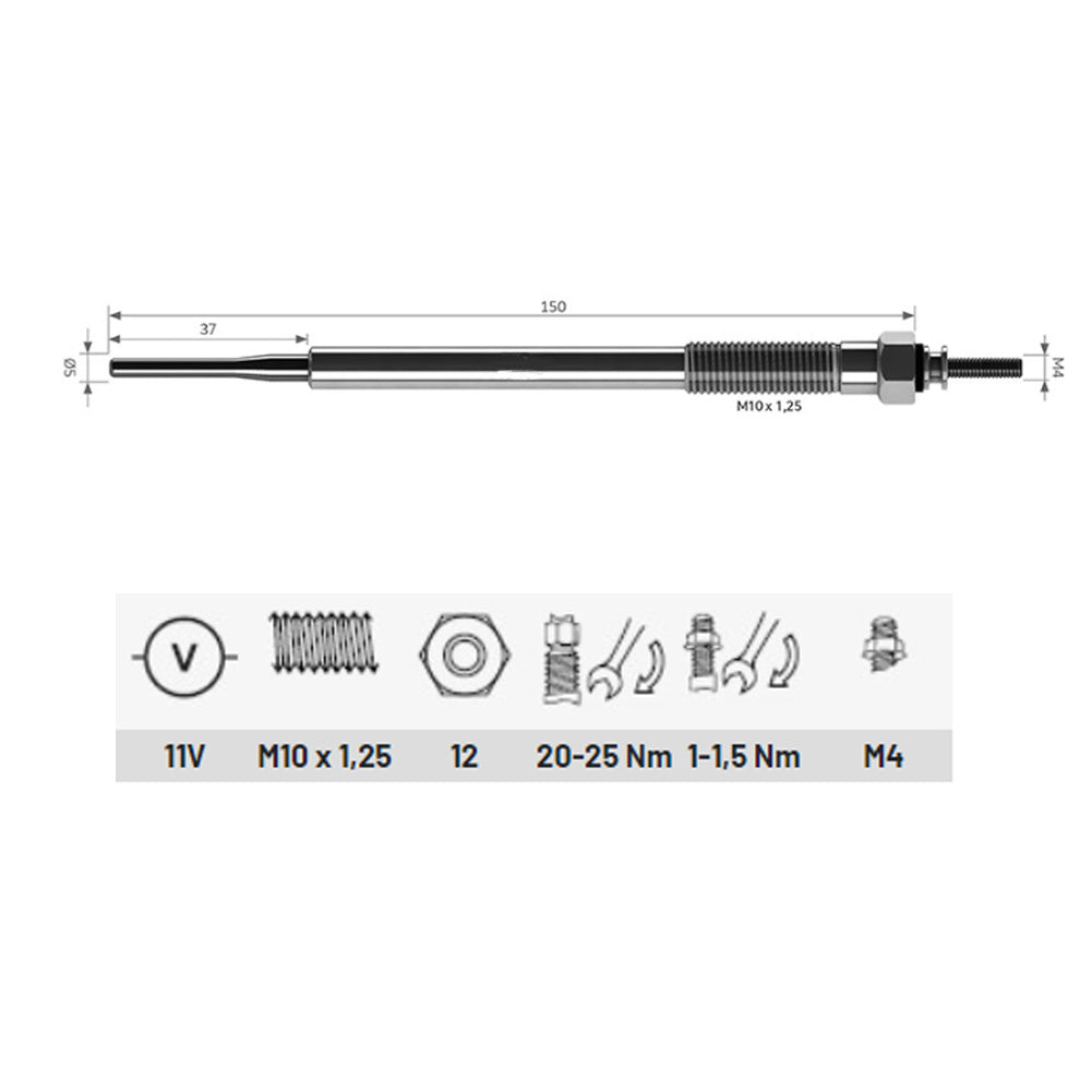 198500L010  Heater Glow Plugs For TOYOTA 