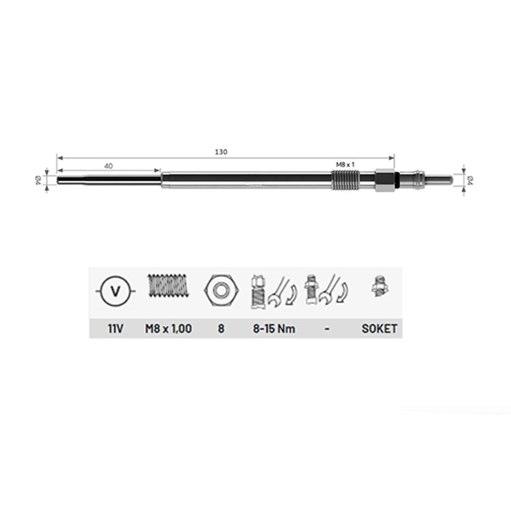 5960A4, 5960A3, 5960K4 Heater Glow Plugs For PEUGEOT 