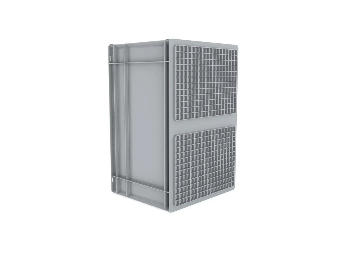 Euro Crate Racking 66L Heavy Duty Euro Crate Plastic Storage Box 400x600x340mm - Grey