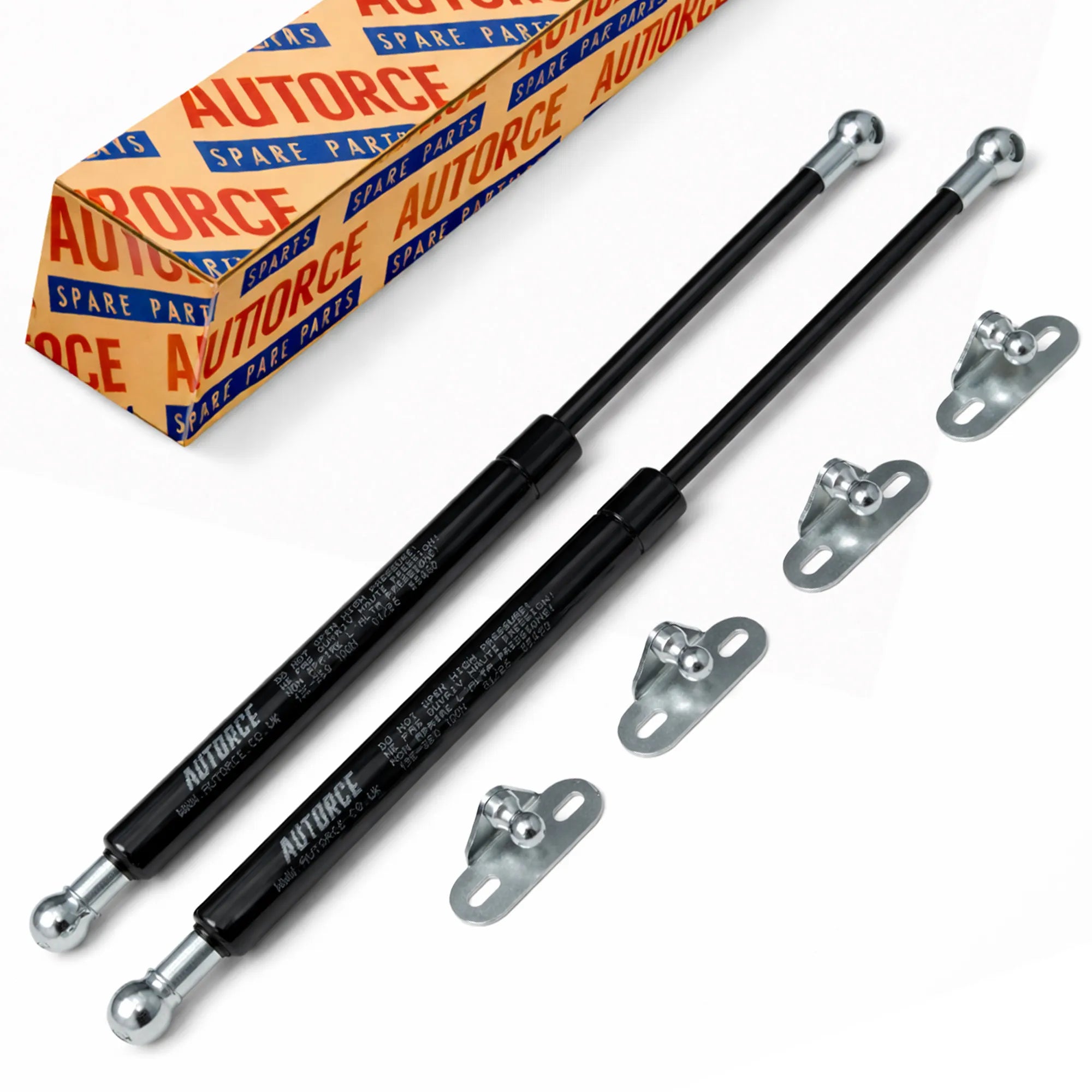 300N 300mm gas strut close-up showing 10mm ball socket fitting
