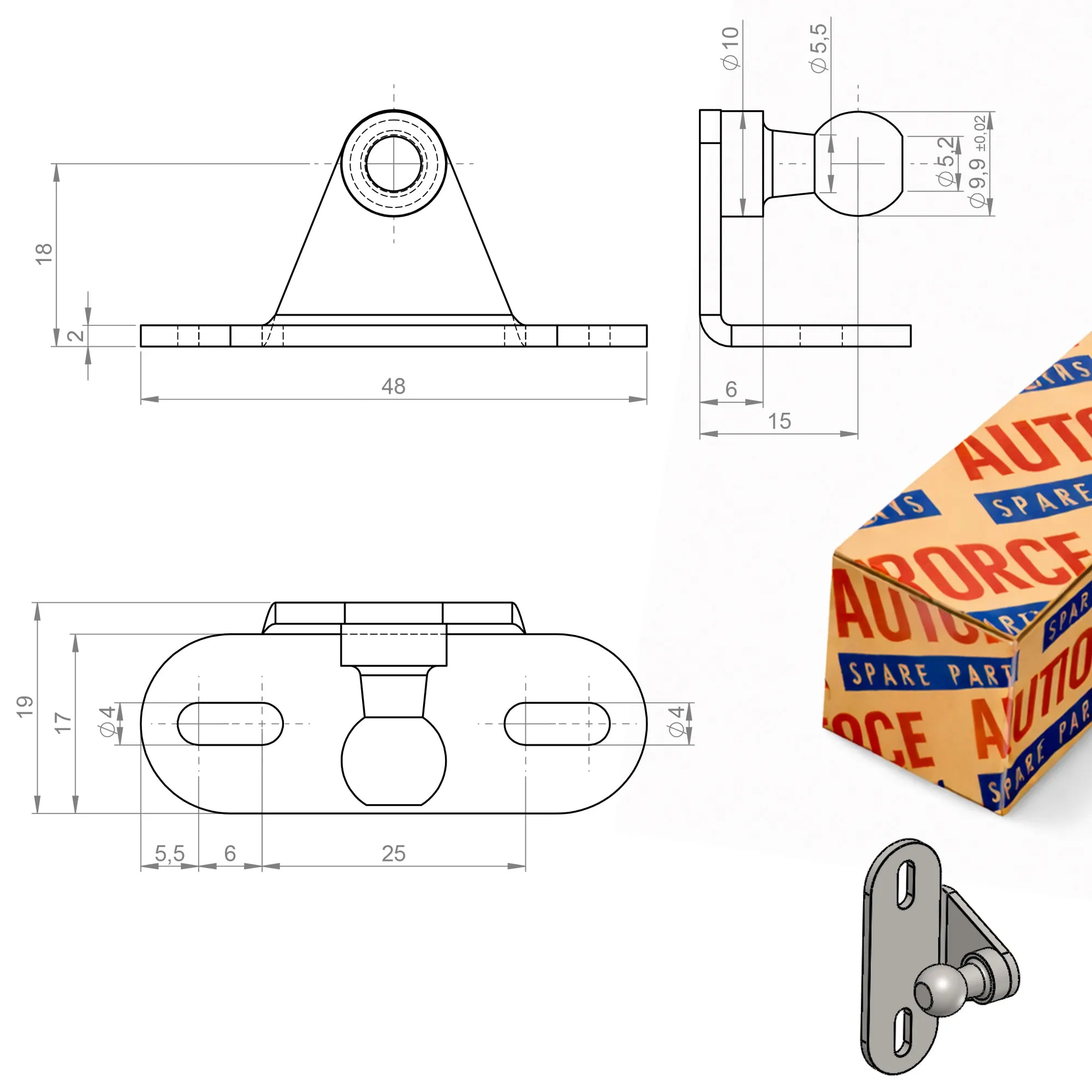 300N 350mm outdoor storage lid support pair