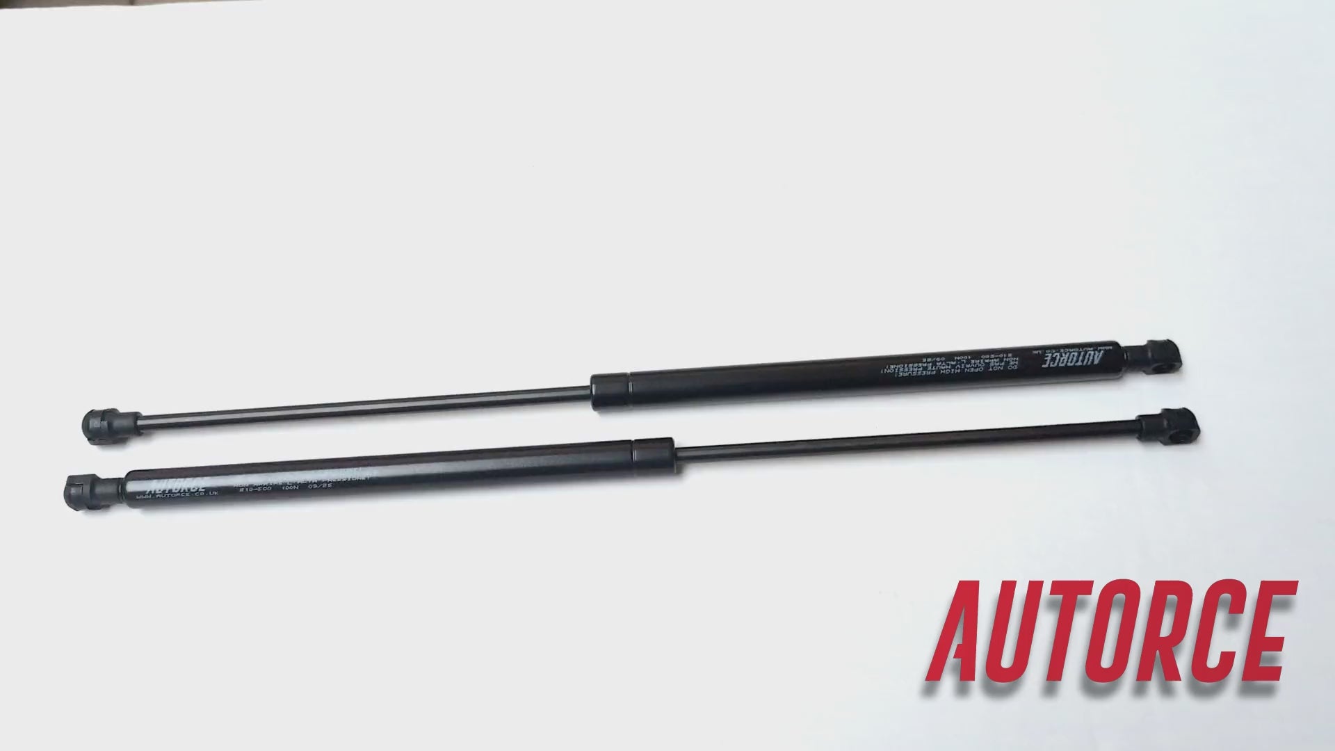 AUTORCE 100N gas struts featuring M6 plastic ball ends, durable 500mm lift support set for cars, beds and machinery covers
