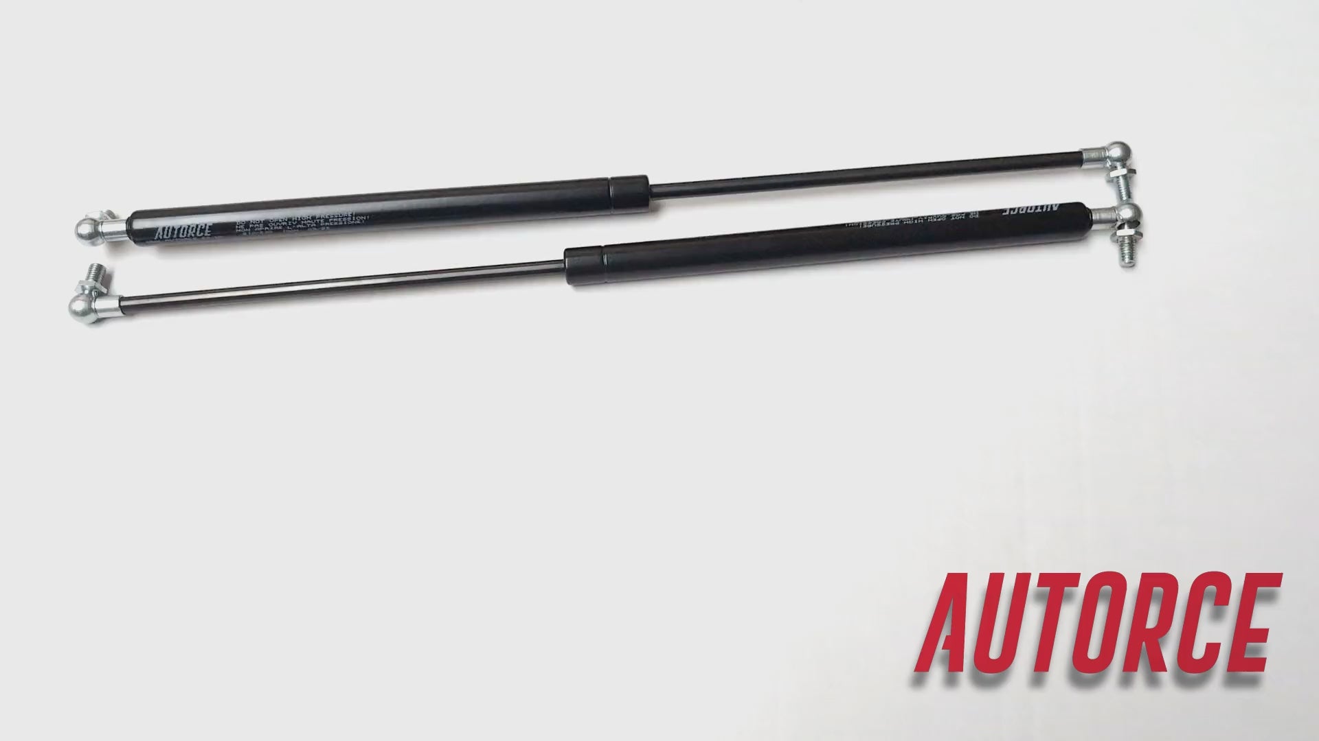 Heavy duty 100N gas struts with M6 ball joint heads for reliable lift support