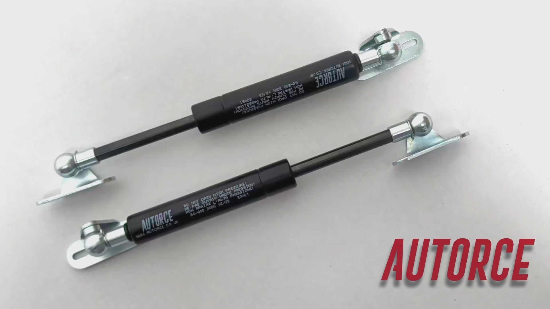 Toy Box Soft Close Gas Struts 300mm 200N with 10mm Ball Socket and 4x L Brackets for Controlled Lid Support