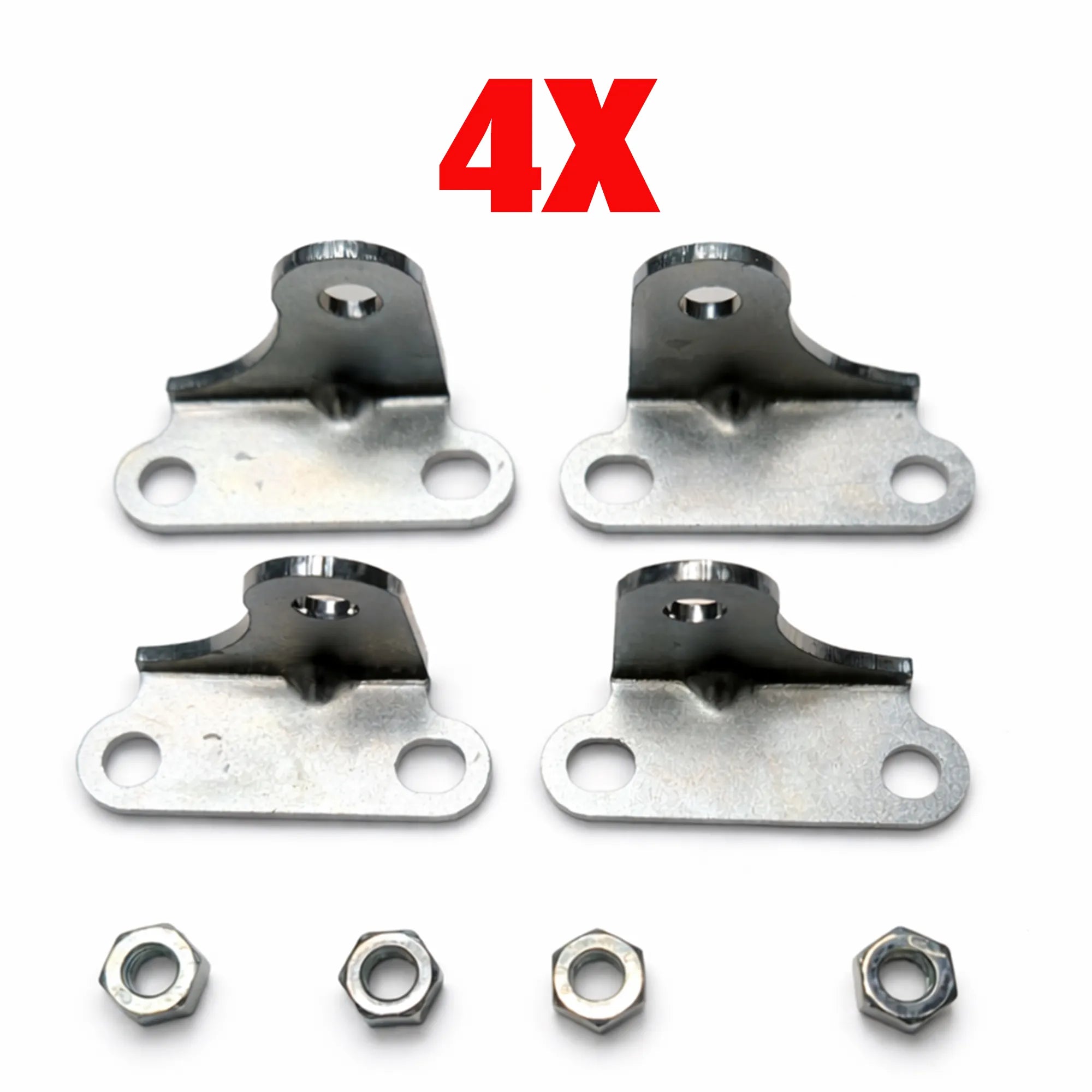 Pair of 350mm 300N Tool Box Gas Struts with Bolt-Through L Brackets